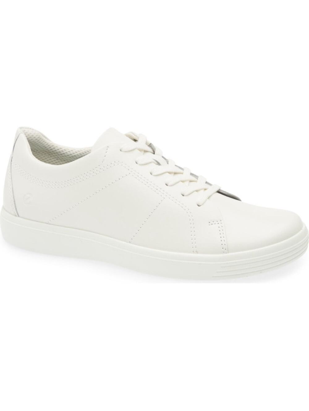 Ecco Men's Classic White Leather Low Top Sneakers size 10-10.5